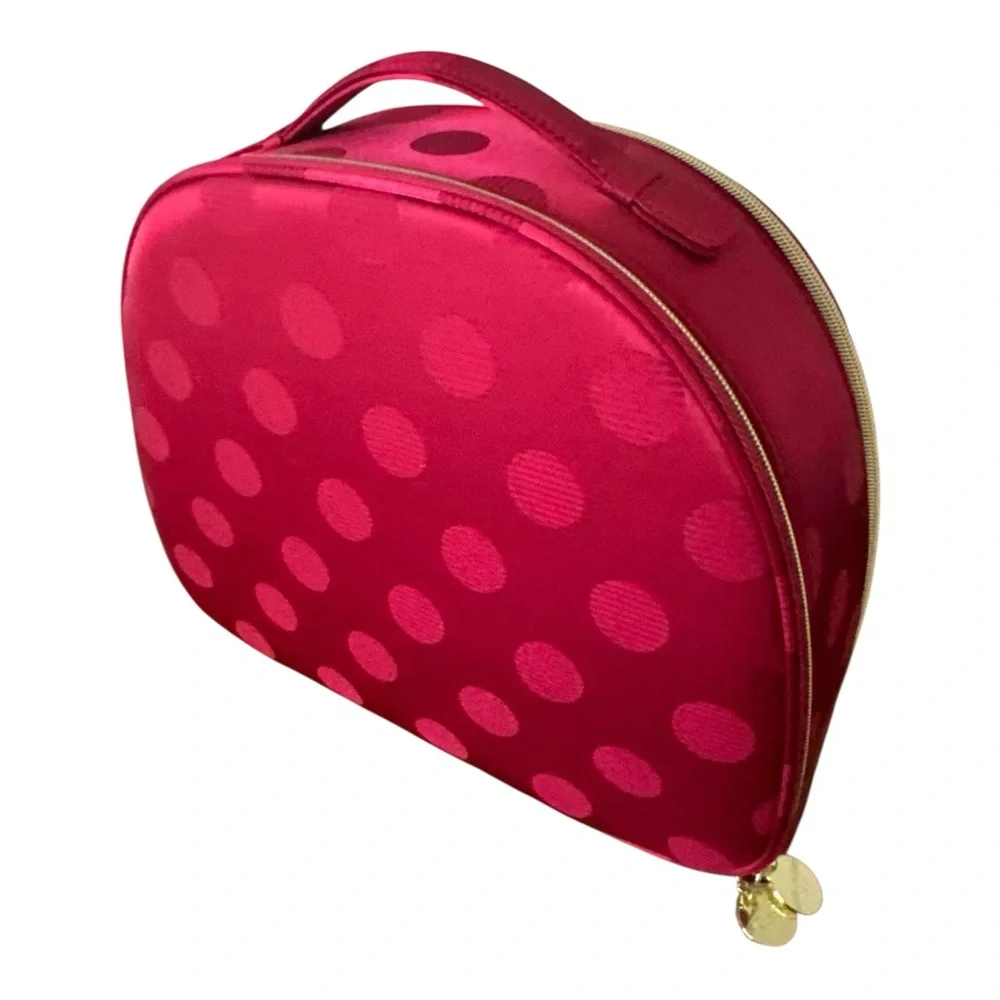 Estée Lauder 2025 Holiday Red Polka Dot Cosmetic Train‎ Case Only NEW No Tags